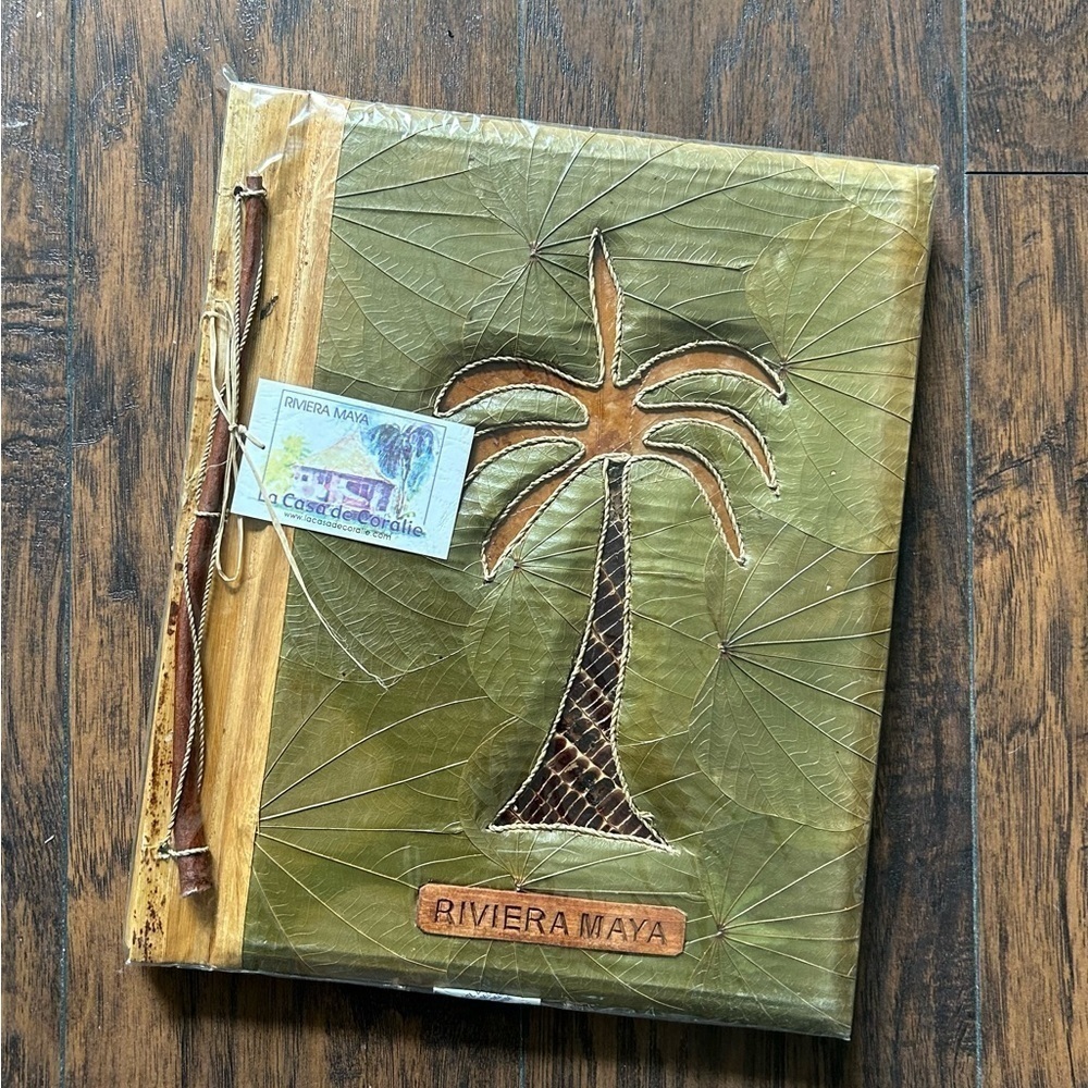 Hand made Natural Photo Book, Palm Tree Design